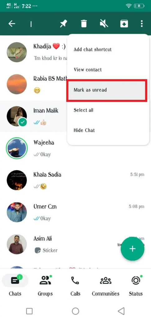 Mark Unread Messages