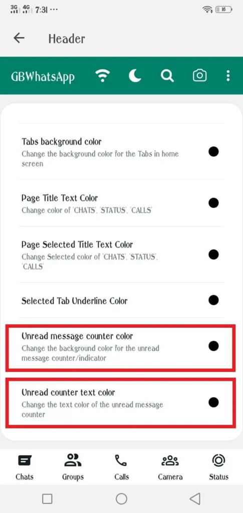 Unread Counter Customization